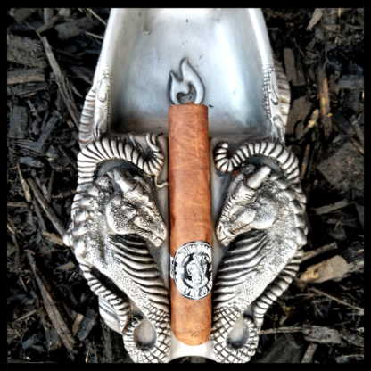 Dragon Cigar Ashtray Aluminum Finish
